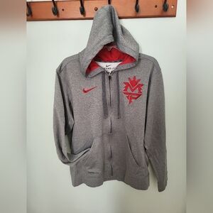Nike Therma-Fit Men's Large Manny Pacquiano MP Full Zip Hooded Jacket Gray